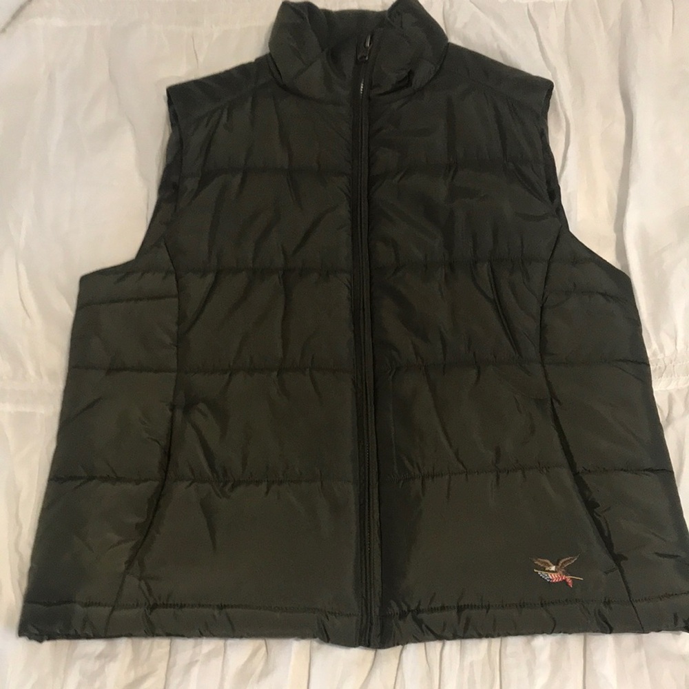 American Living Olive Green Puffer Vest